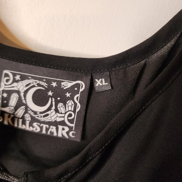 Killstar Black Lace-Up Women's Top - Picture 4 of 5